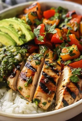 Chimichurri Grilled Chicken Bowl with Garlic Sauce