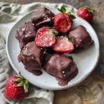 Chocolate Strawberry Frozen Yogurt Bites