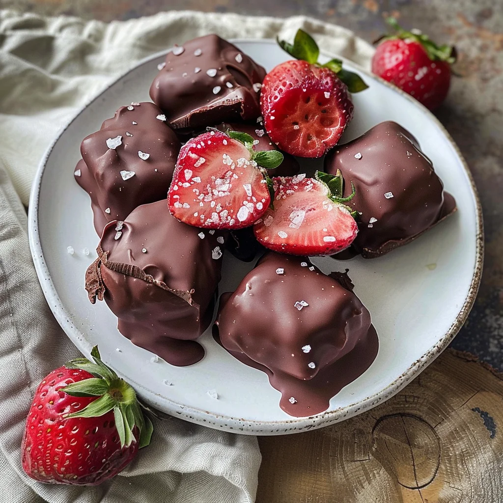 Chocolate Strawberry Frozen Yogurt Bites