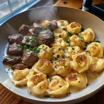 Cracked Garlic Steak Tortellini in Creamhouse Sauce Bliss
