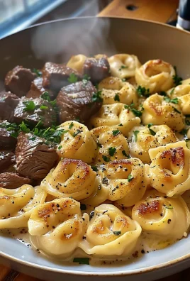 Cracked Garlic Steak Tortellini in Creamhouse Sauce Bliss