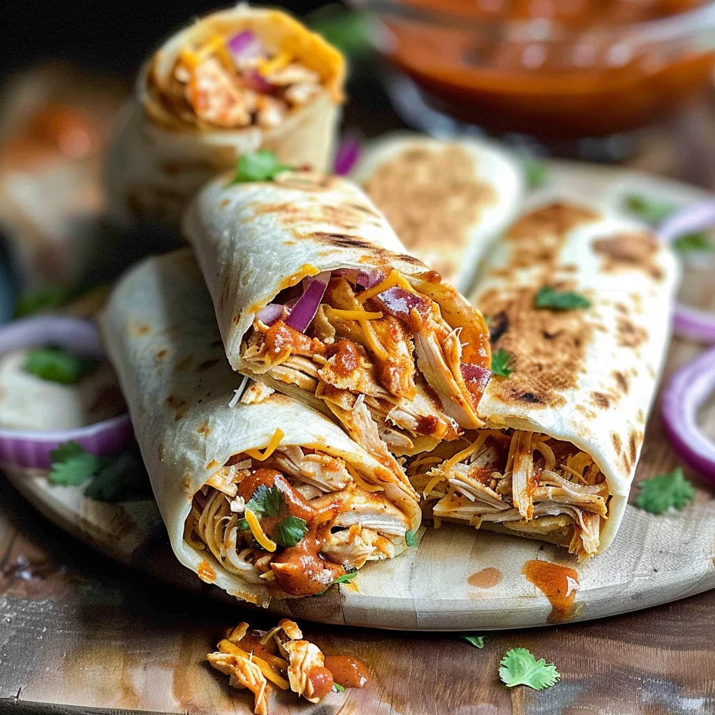 Crispy BBQ Chicken Wraps