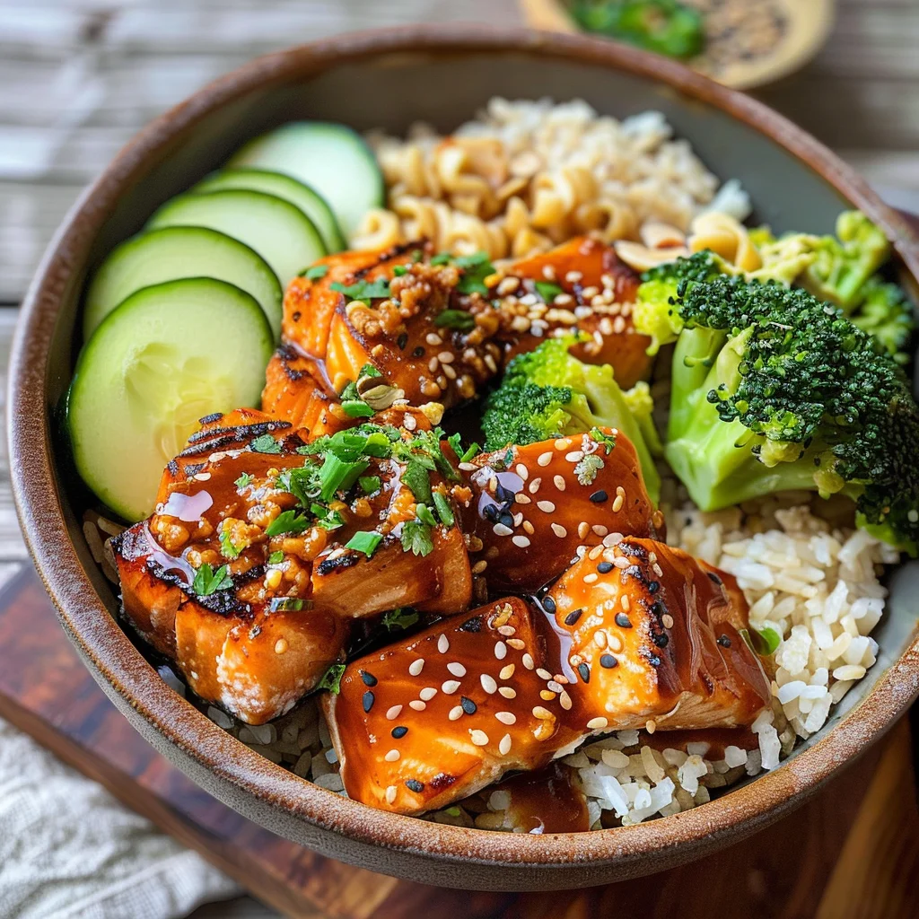 Crispy Bang Bang Salmon Bites Bowls
