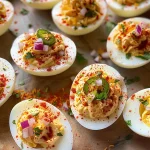 Elote Deviled Eggs: 12 Fiesta Delights