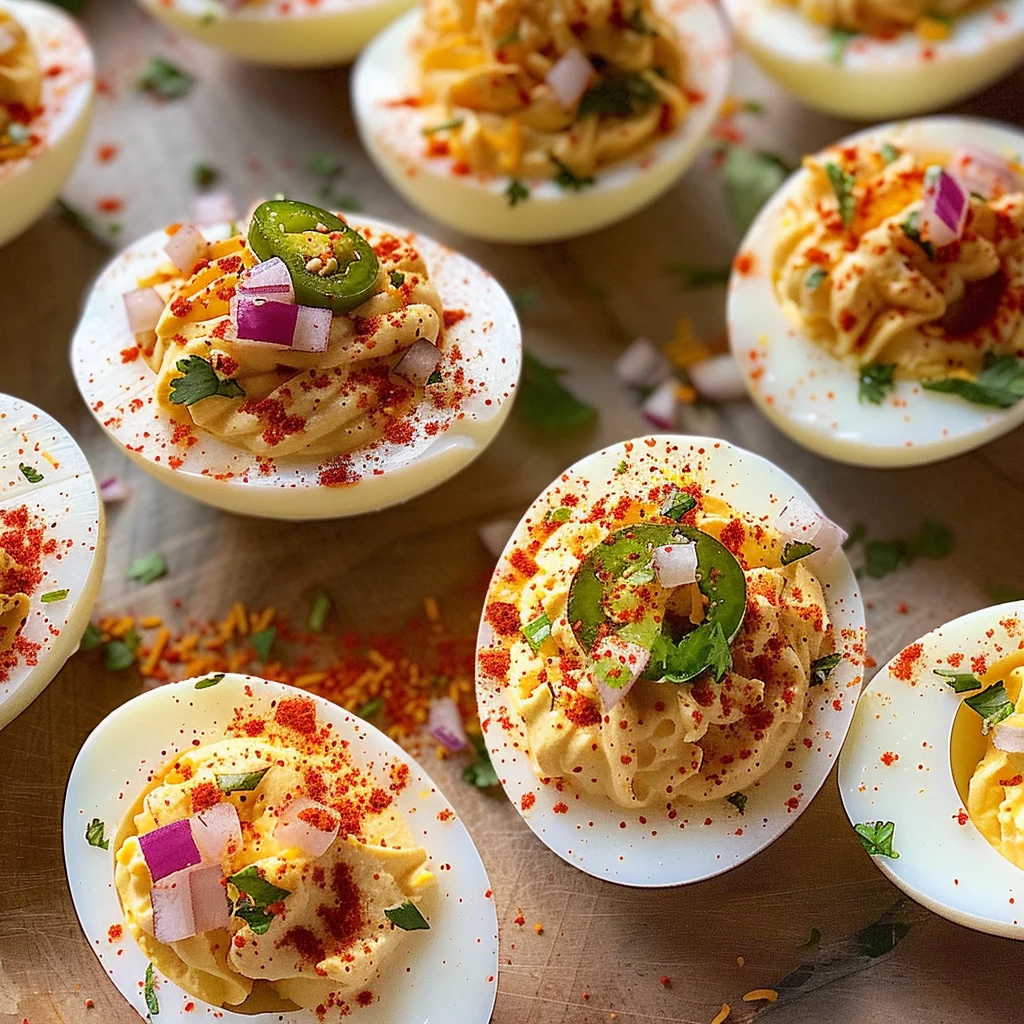 Elote Deviled Eggs: 12 Fiesta Delights