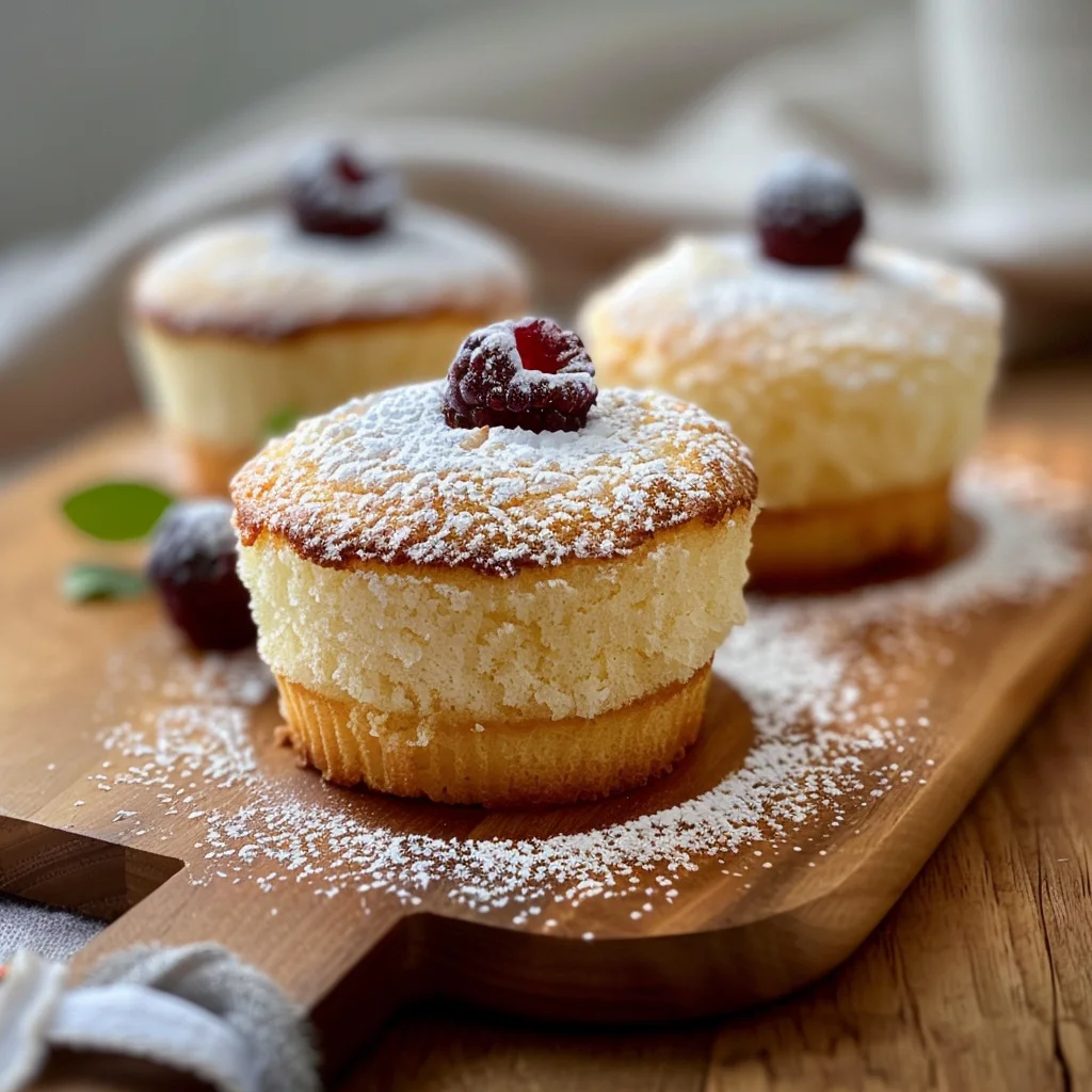 Fluffy Japanese Cotton Cheesecake Cupcakes