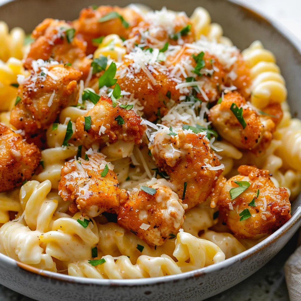 Garlic Butter Chicken Bites with Creamy Parmesan Pasta: An Incredible 7-Step Recipe