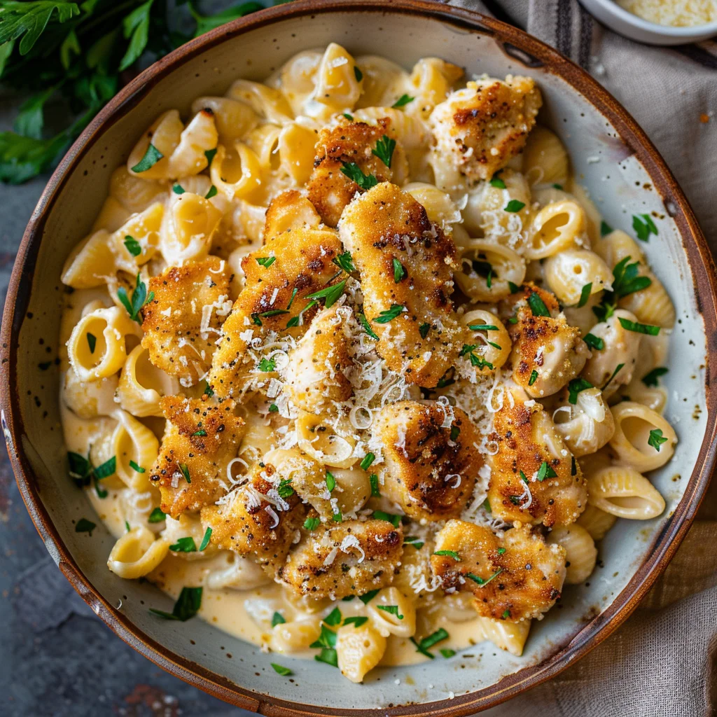 Garlic Butter Chicken Bites with Creamy Parmesan Pasta: An Incredible 7-Step Recipe image 3