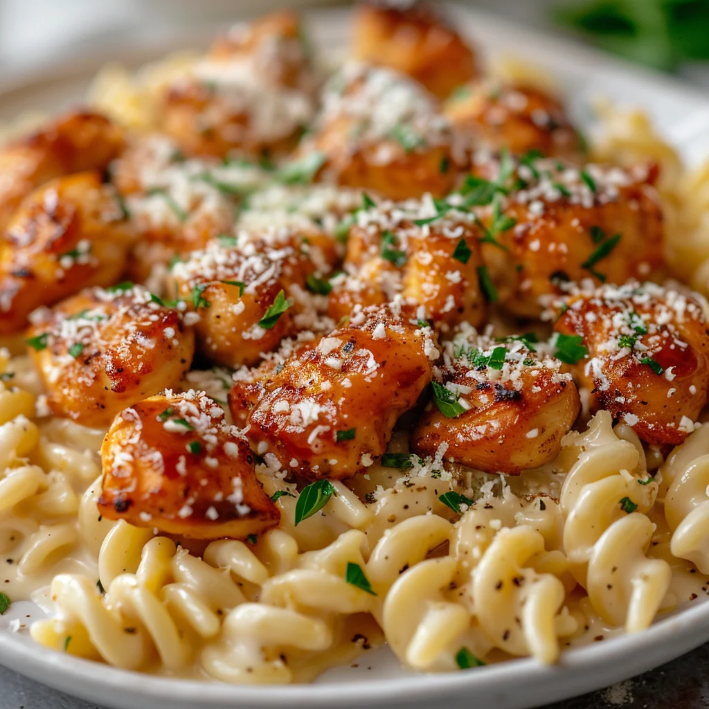 Garlic Butter Chicken Bites with Creamy Parmesan Pasta: An Incredible 7-Step Recipe image 4