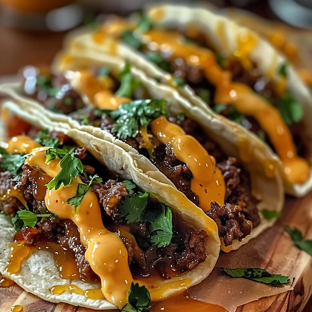 Garlic Butter Honey BBQ Tacos