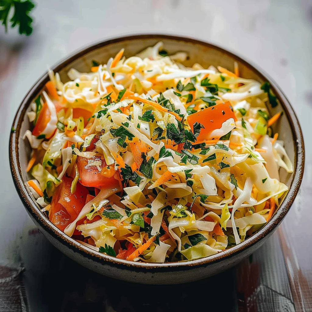 Greek Cabbage Salad - Lahanosalata (vinegar coleslaw)