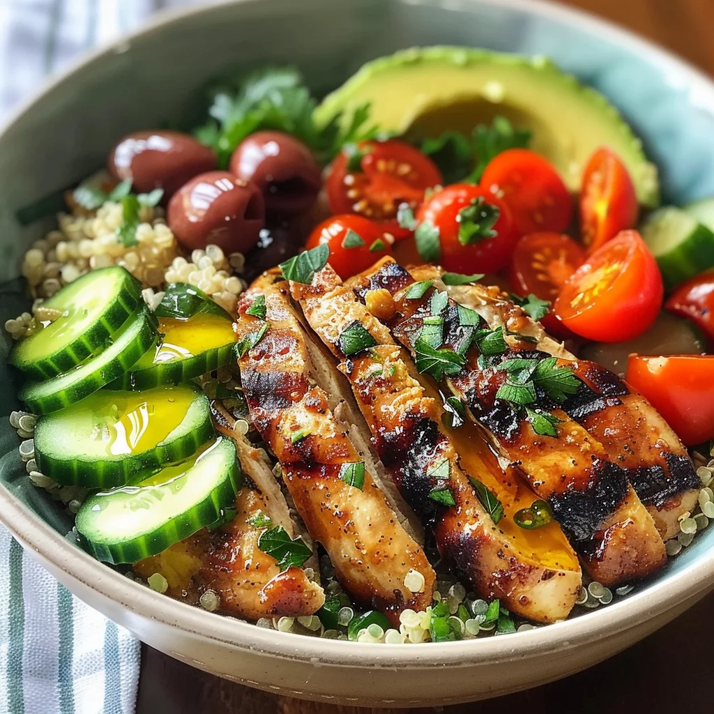 Grilled Chicken Quinoa Bowls
