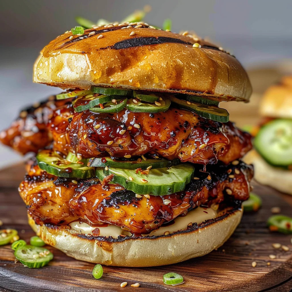 Grilled Korean BBQ Chicken Sandwich