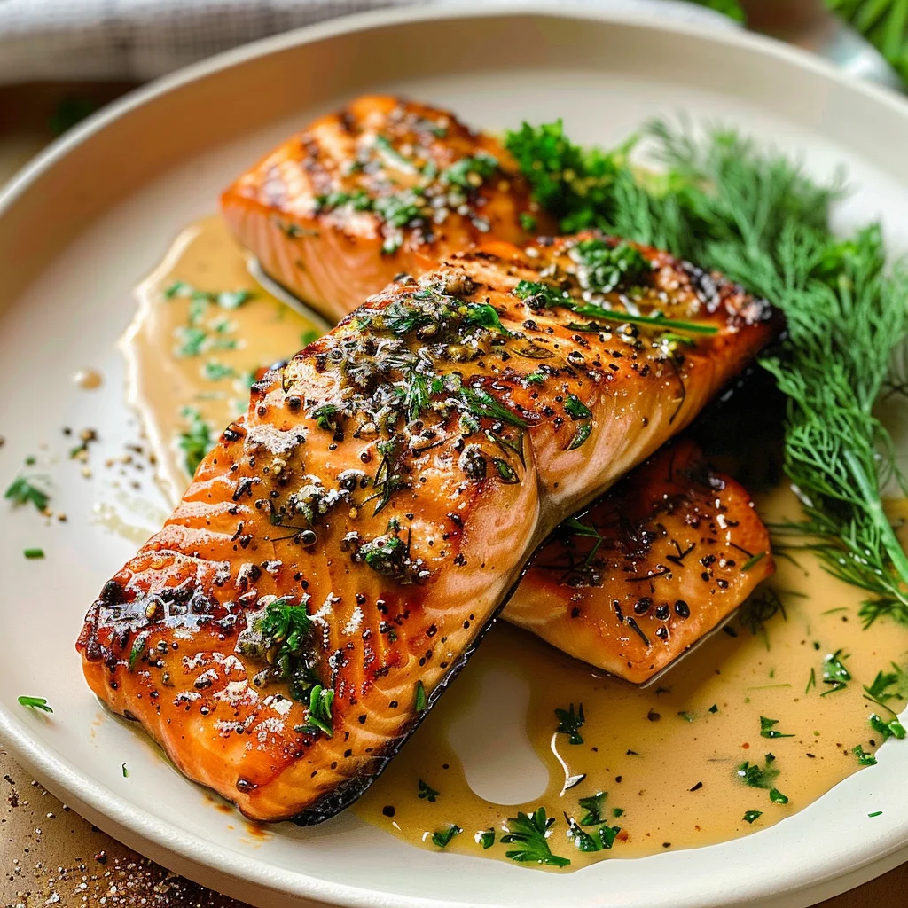 Grilled Salmon with Dijon Mustard Sauce: A Flavorful Delight!