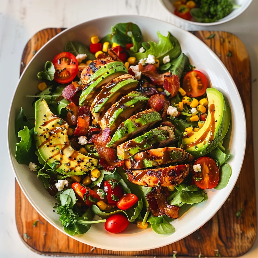 Honey Mustard Chicken Salad with Avocado, Bacon & Goat Cheese