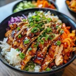 Korean BBQ Chicken Bowls with Gochujang Cream Sauce Awaits!