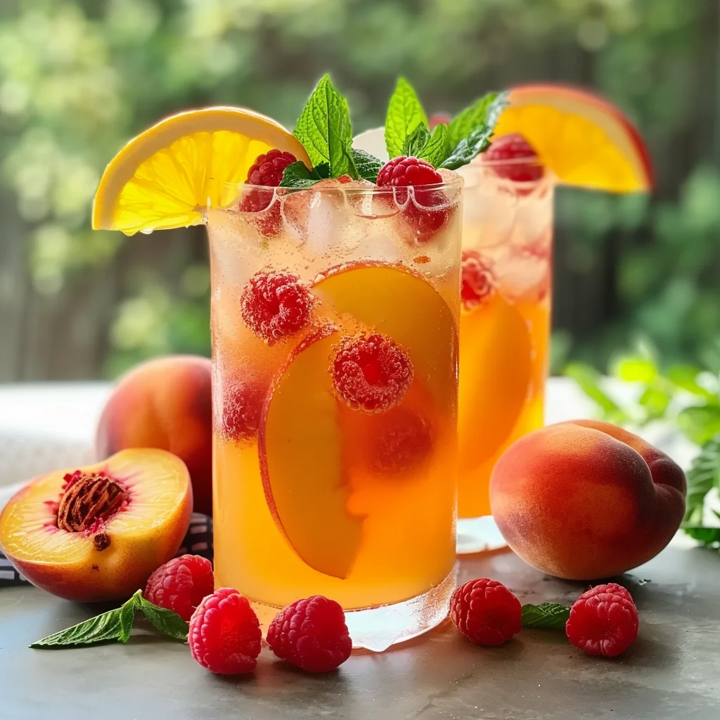 Raspberry Peach Lemonade
