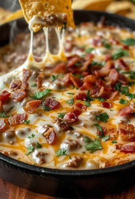 Sizzling Bacon Cheeseburger Queso Dip