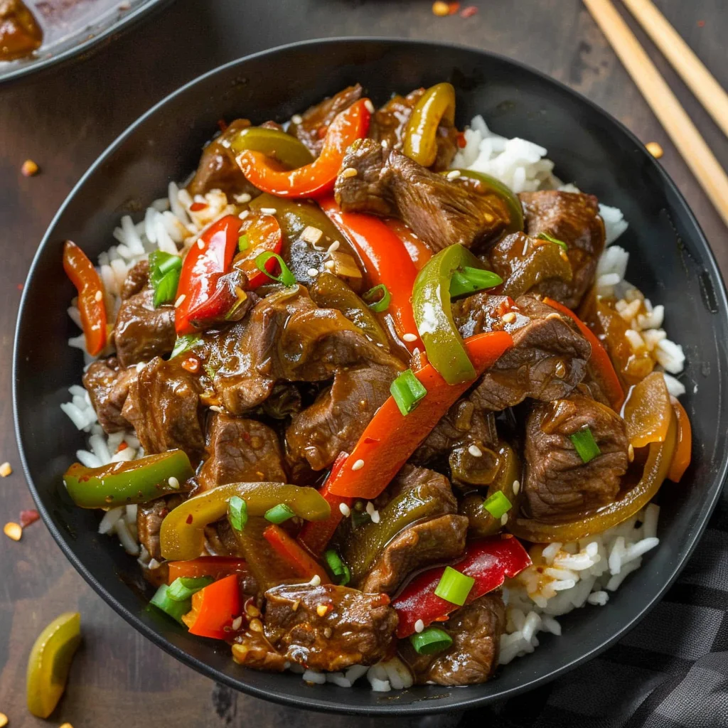 Slow Cooker Pepper Steak Recipe