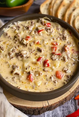 Slow Cooker Philly Cheesesteak Dip