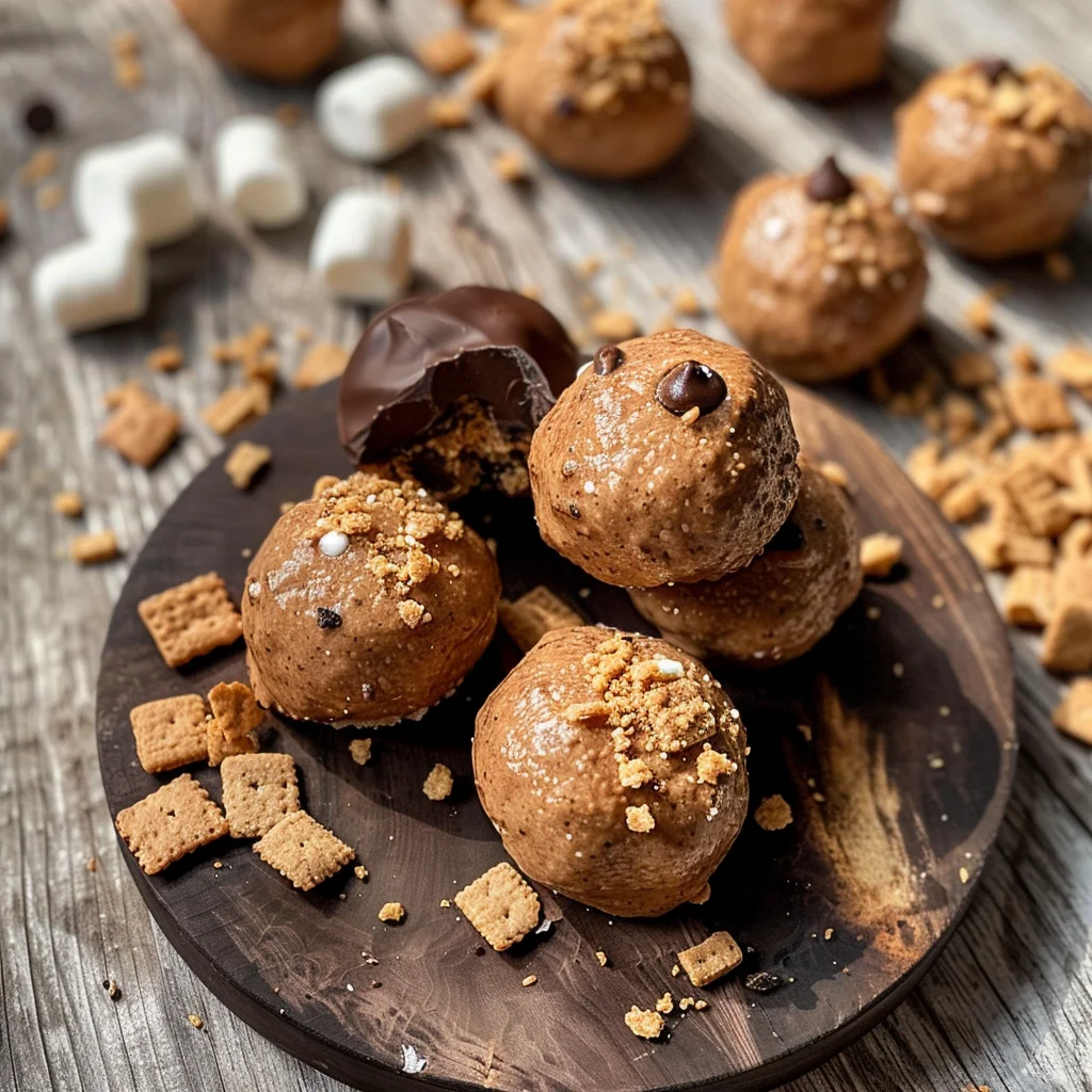 S'mores No Bake Protein Bites