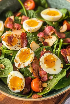 Spinach Salad with Bacon and Eggs