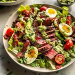 Steak Cobb Salad with Creamy Avocado Dressing {Whole30, Keto}