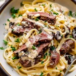The Best Creamy Steak Pasta Alfredo Recipe