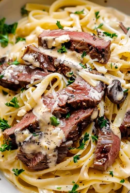 The Best Creamy Steak Pasta Alfredo Recipe