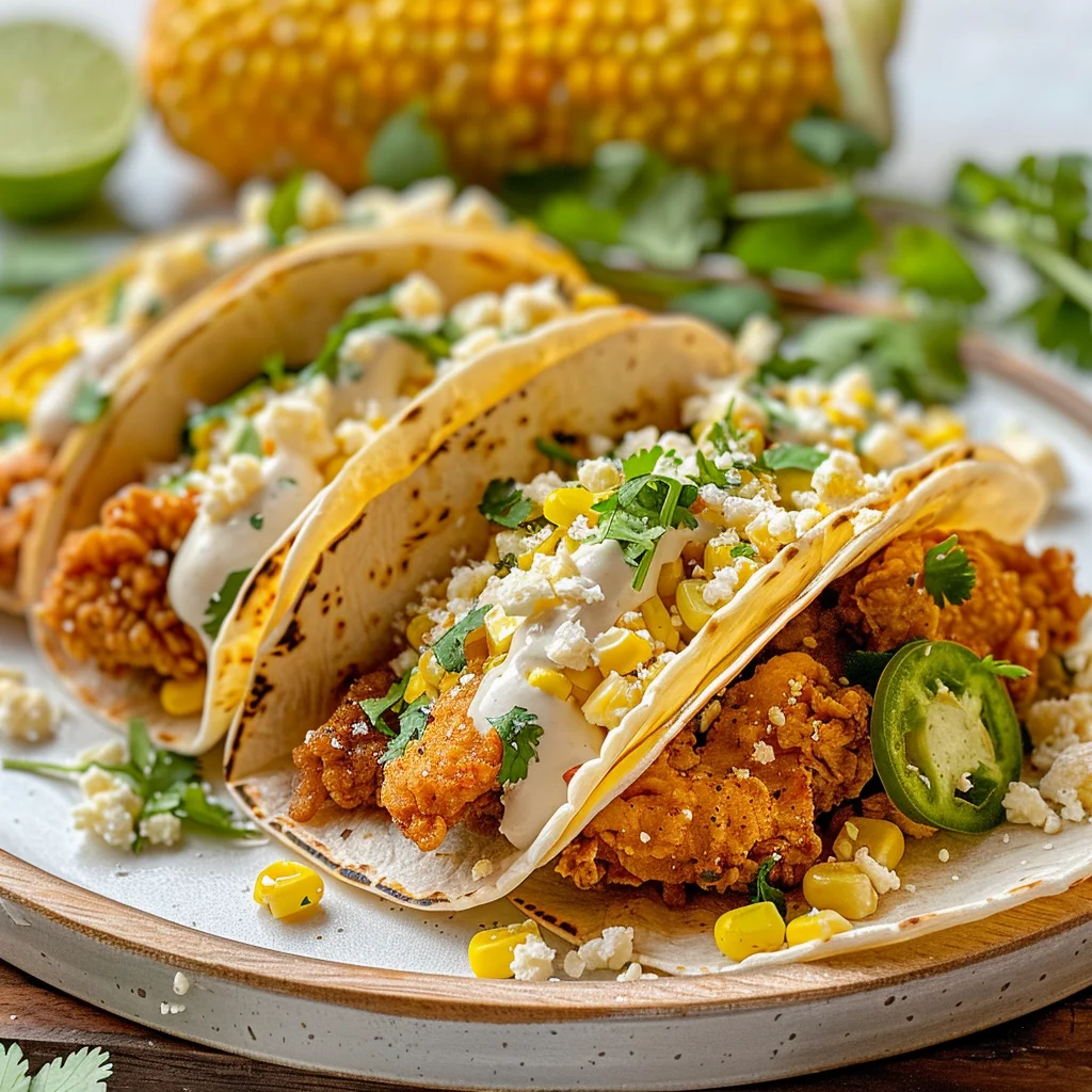 The Ultimate Guide to Fried Chicken Street Corn Tacos with Jalapeño Lime Ranch: A Flavorful Fiesta in Every Bite