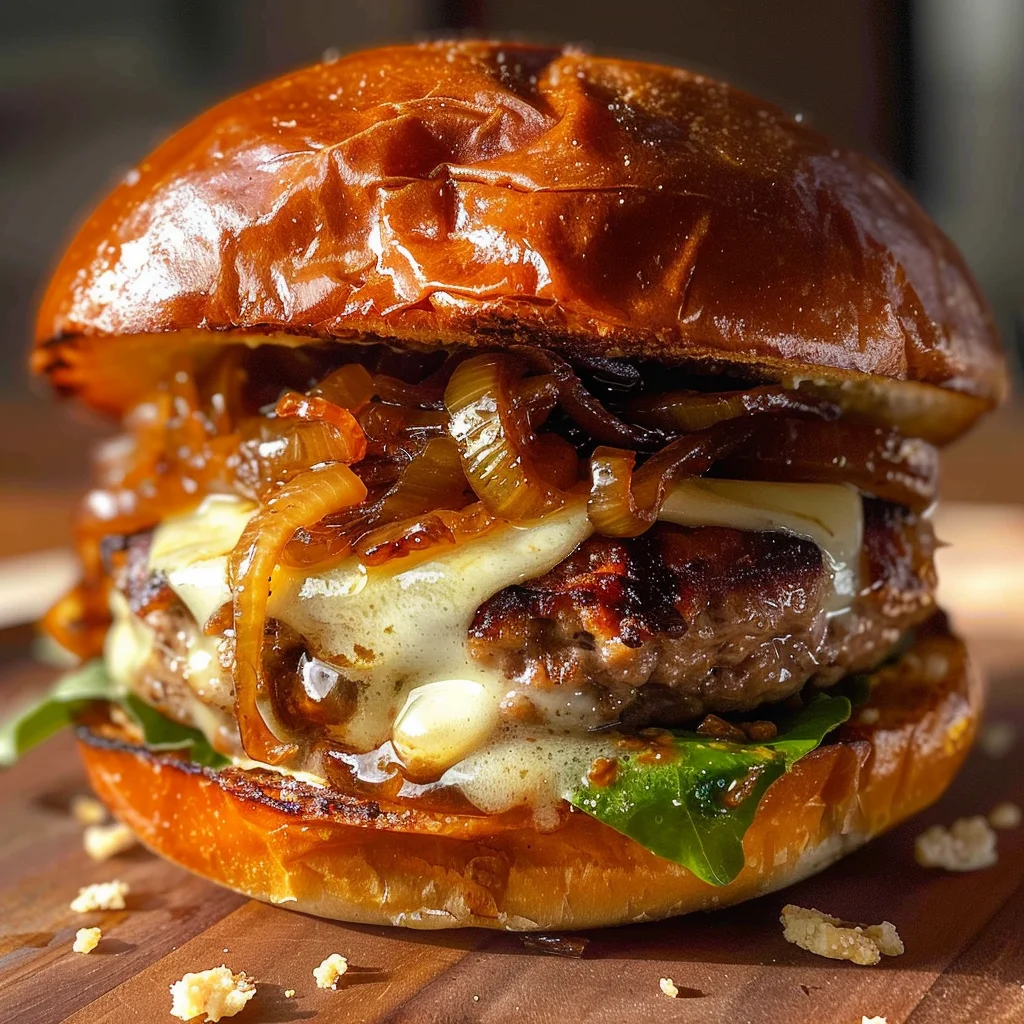 Turkey Burgers with Caramelized Onions and Aioli