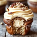 Banana Cinnamon Pecan Cupcakes with Cream Cheese Frosting