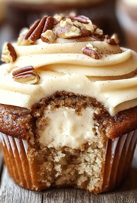 Banana Cinnamon Pecan Cupcakes with Cream Cheese Frosting