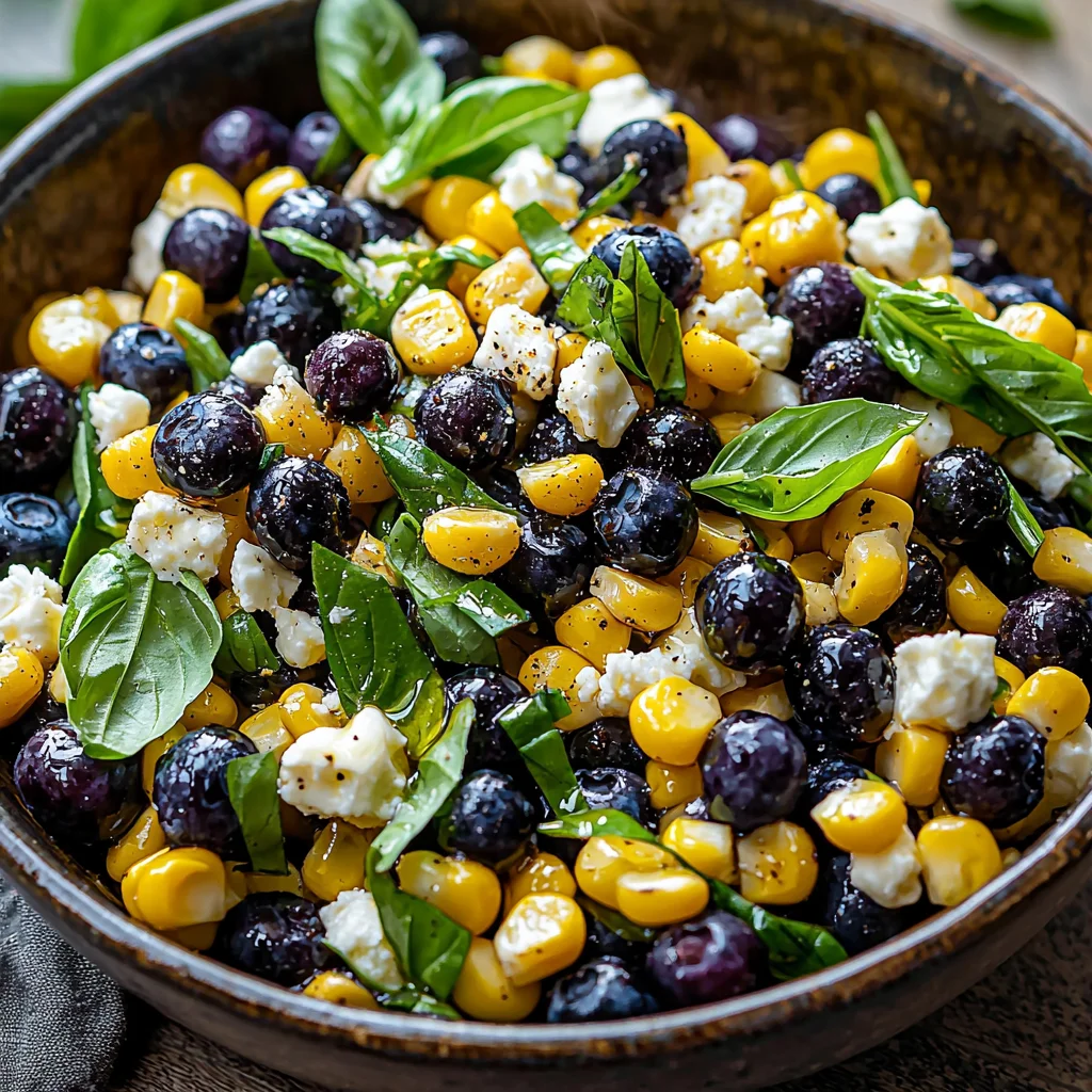Blueberry Corn Feta Salad