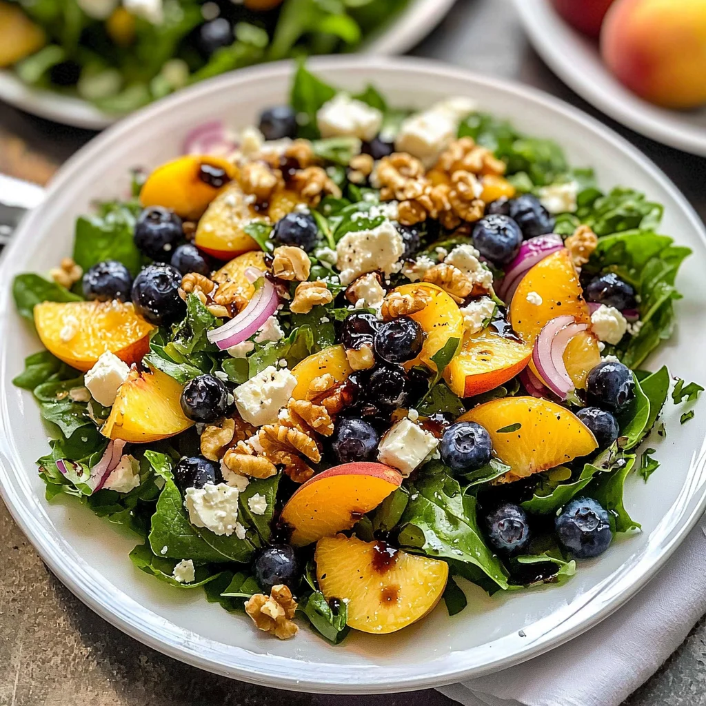 Blueberry Peach Feta Salad