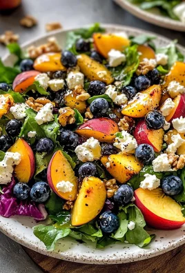 Blueberry Peach Feta Salad