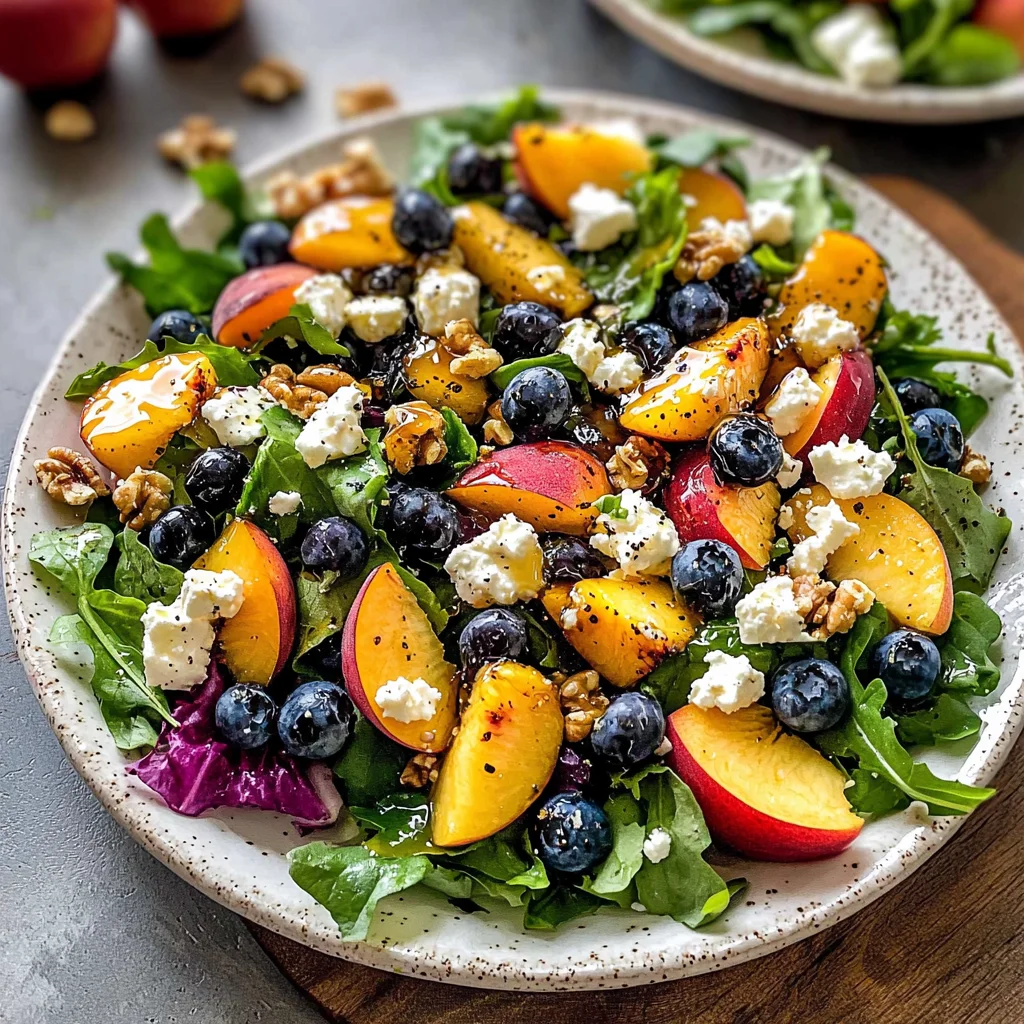 Blueberry Peach Feta Salad