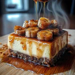 Caramelized Banana Cheesecake with Rum Glaze
