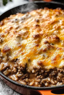 Cheesy Hamburger Rice Casserole