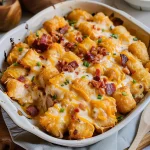 Chicken Bacon Ranch Tater Tot Casserole: A 450 Calorie Dish