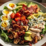 Classic American Cobb Salad with Crispy Bacon