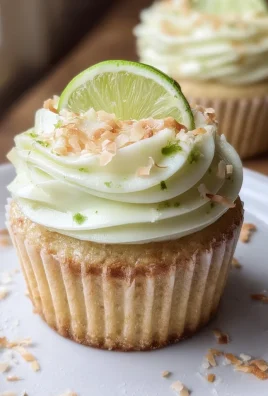 Coconut Cupcakes with Lime Buttercream Frosting