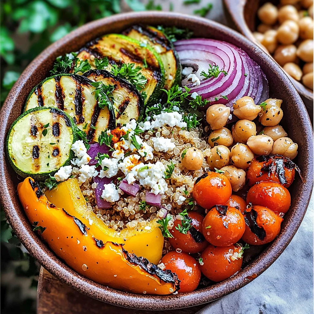 Healthy Grilled Mediterranean Bowl