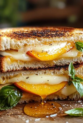 Honey Peach & White Cheddar Grilled Cheese