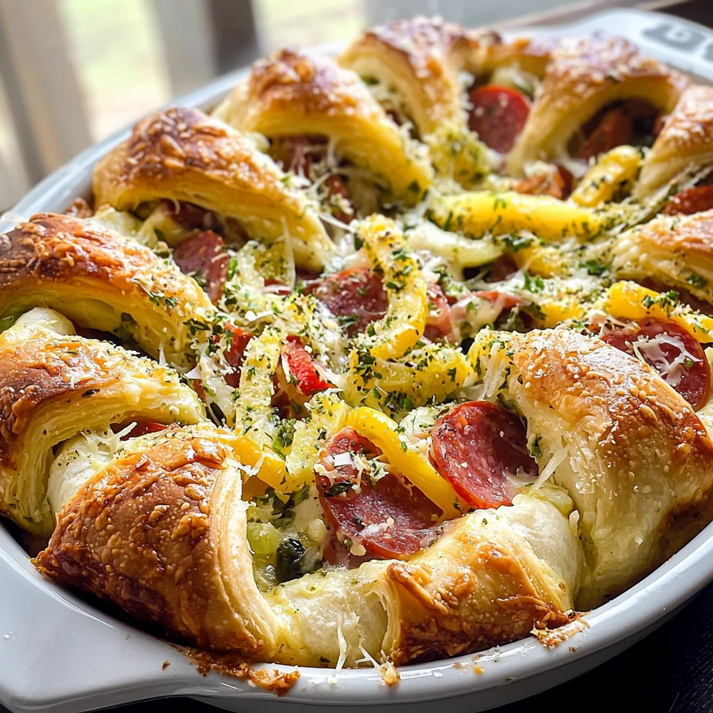 Italian Crescent Roll Sandwich Bake - Easy Party Favorite