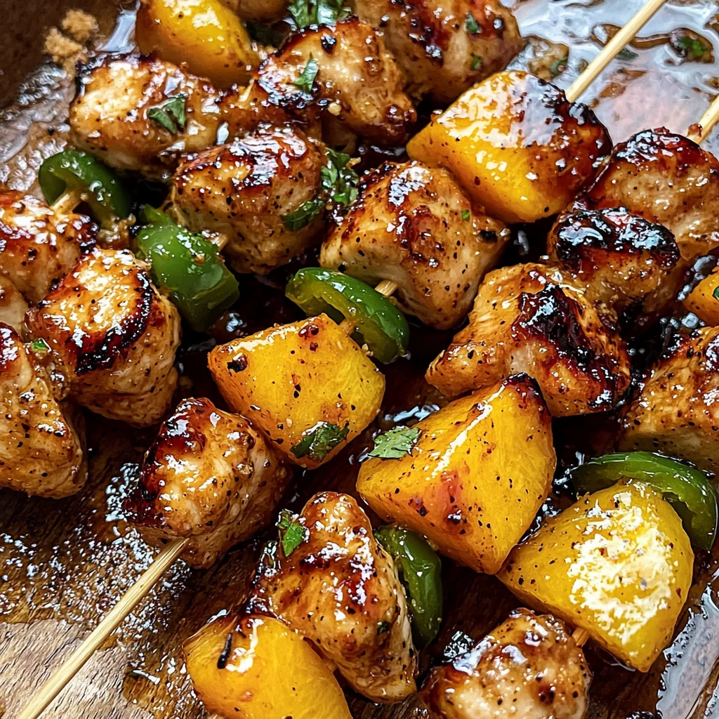 Jalapeno Peach Chicken Skewers