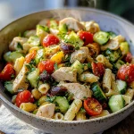 Mediterranean Chicken Pasta Salad