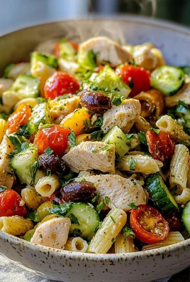 Mediterranean Chicken Pasta Salad