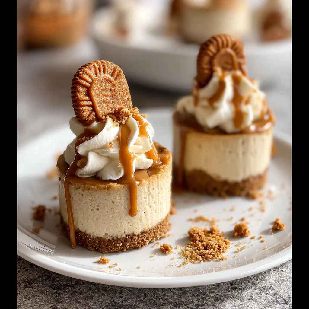 No Bake Mini Biscoff Cheesecakes