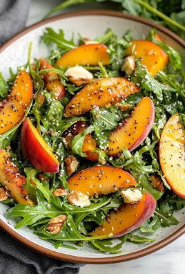 Peach Arugula Salad